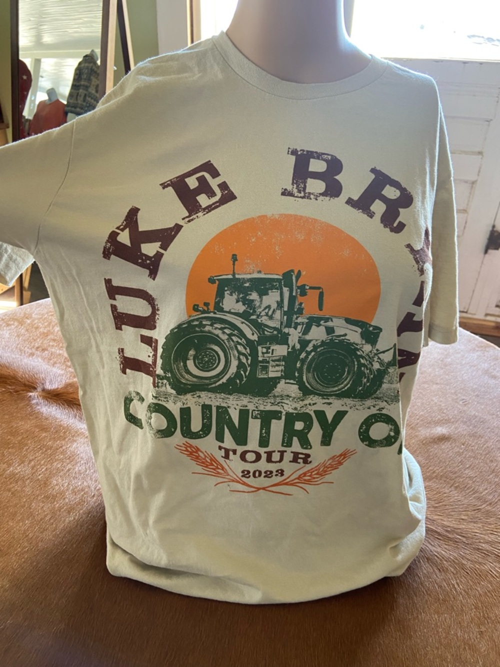 Luke Bryan Country On Tour 2023 Graphic Tee - Tractor Design